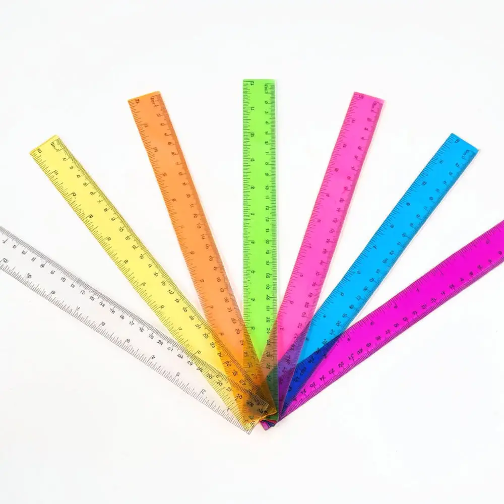 Durable Transparent Ruler 30cm Plastic Tool For Drafting Measuring School Office Stationery Precise Drawing Equipment