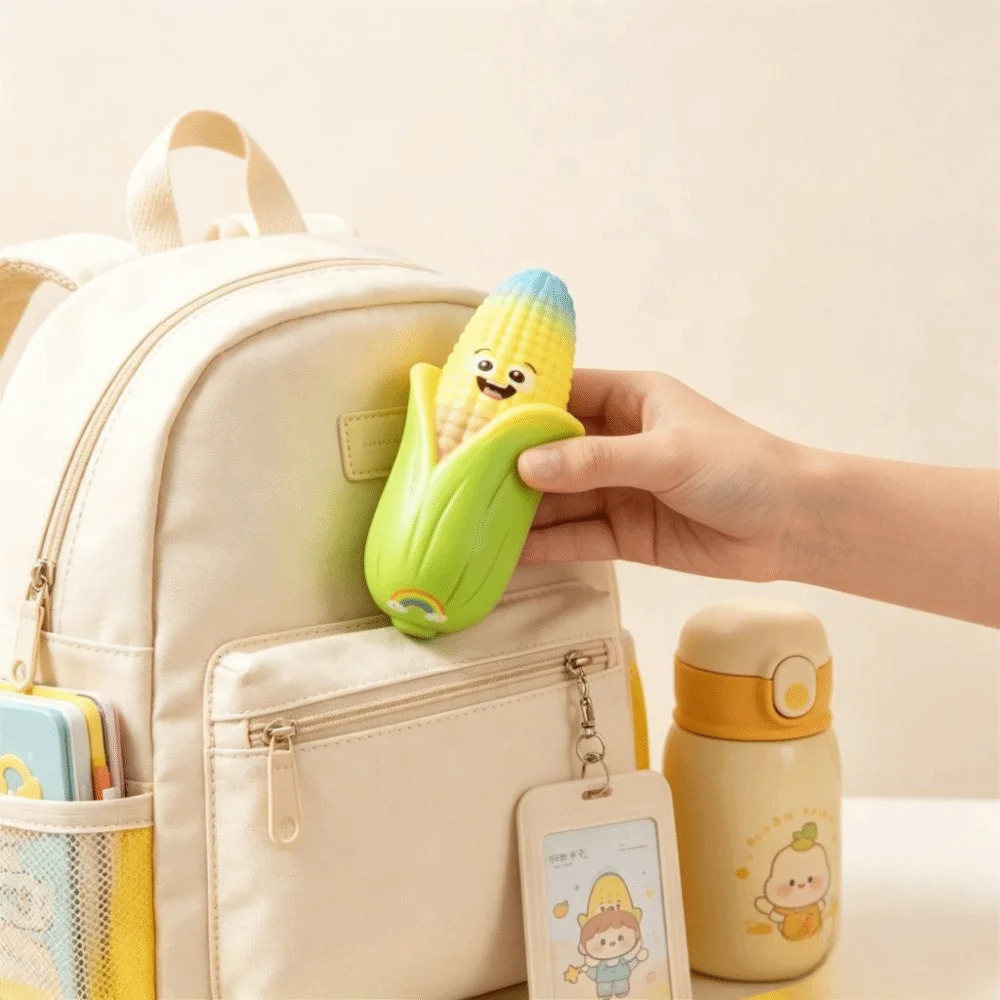 Colorful Soft Corn Squishy PU Material Slow Rising Corn Fidget Slow Rebound Realistic Corn Shape Corn Reduce Pressure Gifts