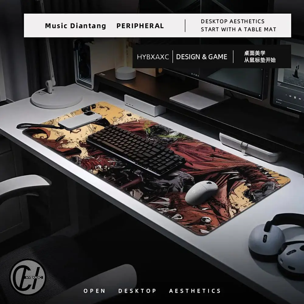 لوحة ماوس سبون للكمبيوتر اللوحي، لوحة ماوس للكمبيوتر المحمول xl لسطح المكتب، لوحة مفاتيح ألعاب لطيفة عالية الدقة بألوان قوس قزح، مشغل csgo، 90x40