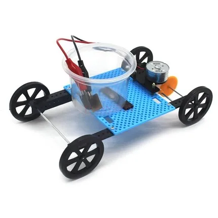 

Salt water powered car primary and secondary school students handmade creative experimental model car assembled toy diy