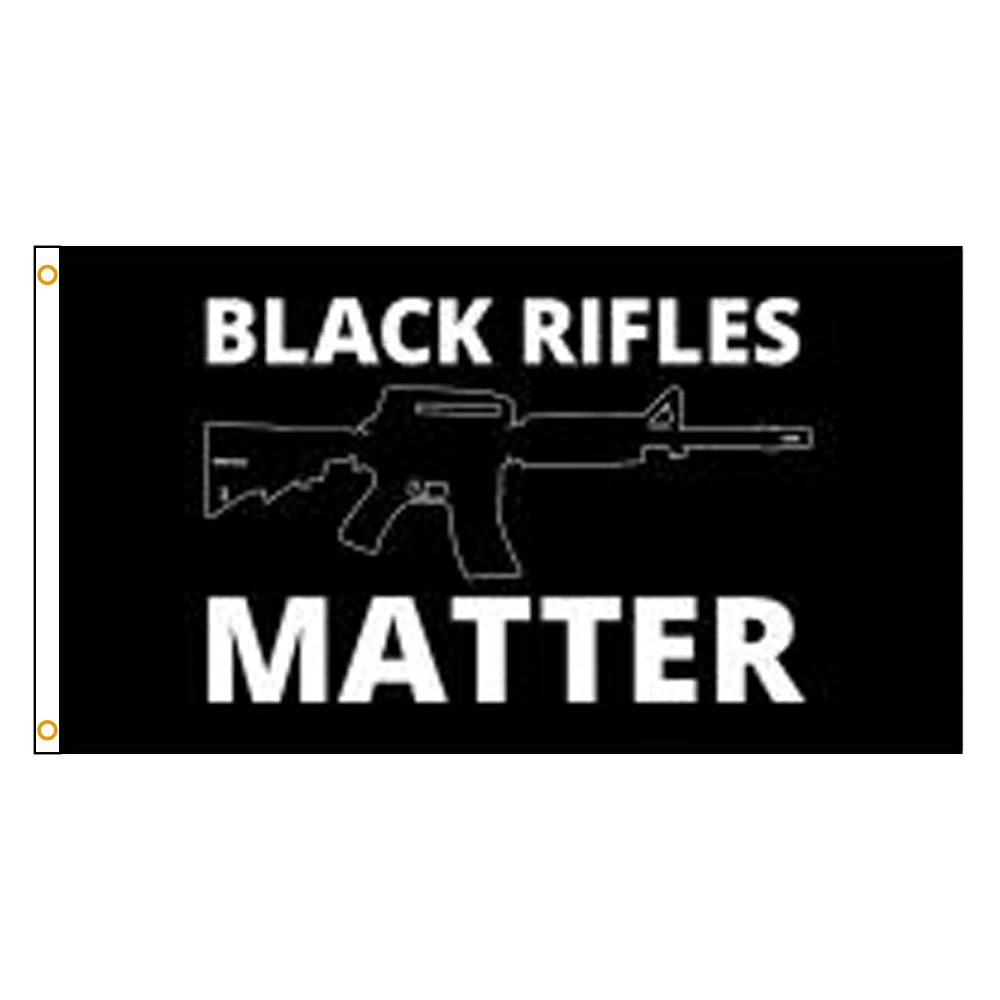 90x150cm Black Rifles Matter Flag Polyester Printed Banner for Decor