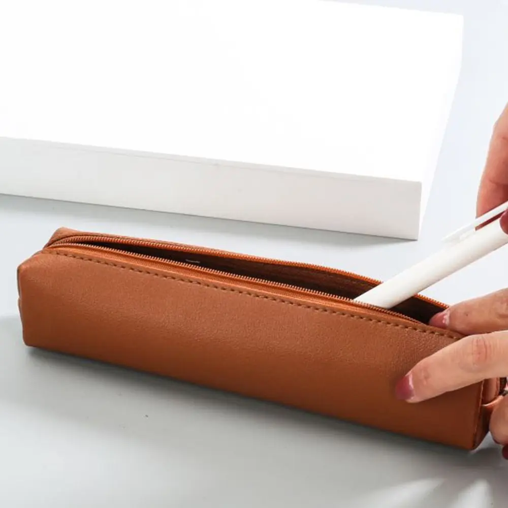 أزياء بو الجلود القلم حقيبة المياه الأوساخ واقية حقيبة التخزين سعة كبيرة مقلمة صندوق أدوات مكتب بسيط