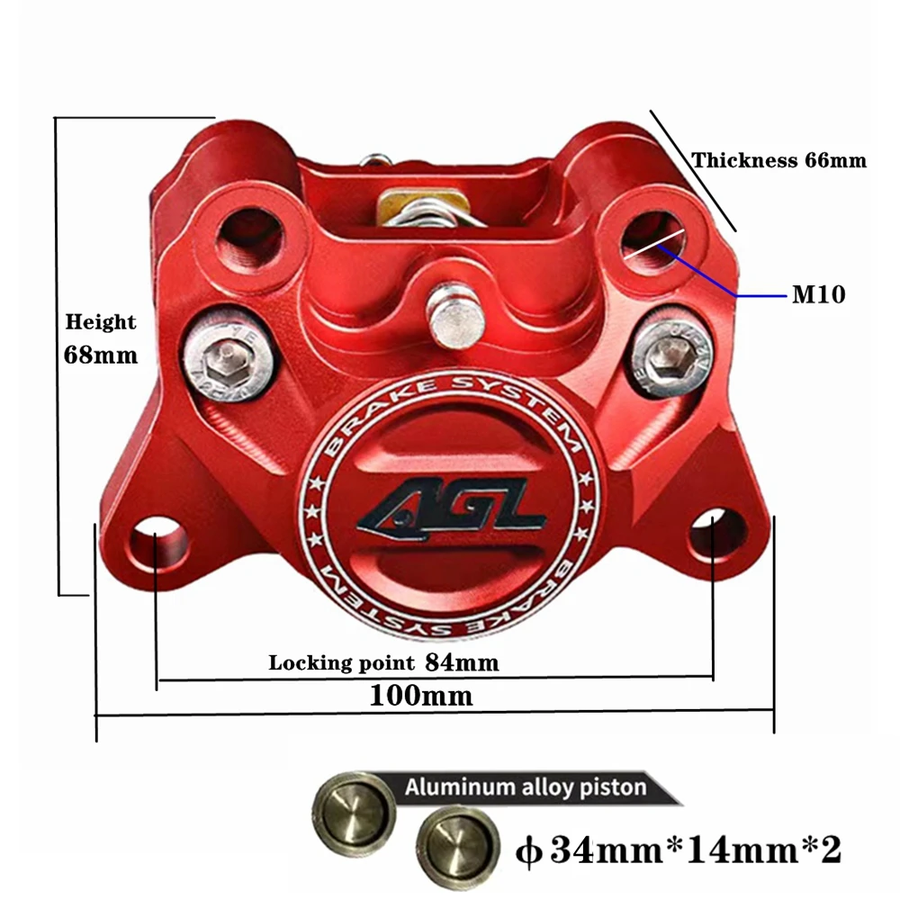 Motorcycle Disc Brake Caliper Front Rear Brake Pump 2Piston 84mm Mount Universal For Honda Kawasaki Yamaha Scooter Dirt Pit Bike