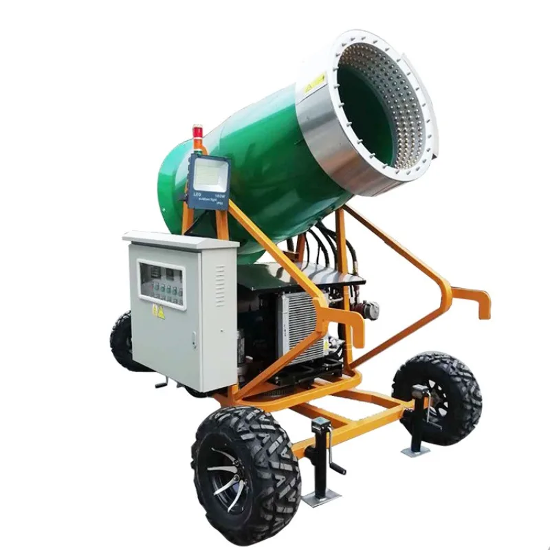 Artificial snow machine parks are large refrigerants y
