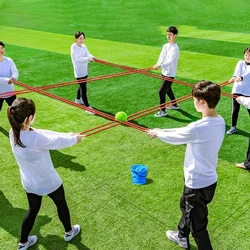 Teamwork Game Pull Rope Track Catch the Ball Team Building Game Parent-child Interaction Multiplayer Collaboration Outdoor Sport