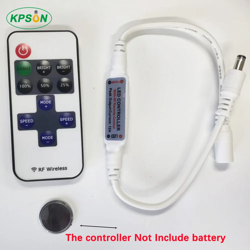 12V RF Remote LED Controller Single RGB Dimmer For LED Mini Spotlights  Downlights Panel Lamps Brightness Adjustment Dimming