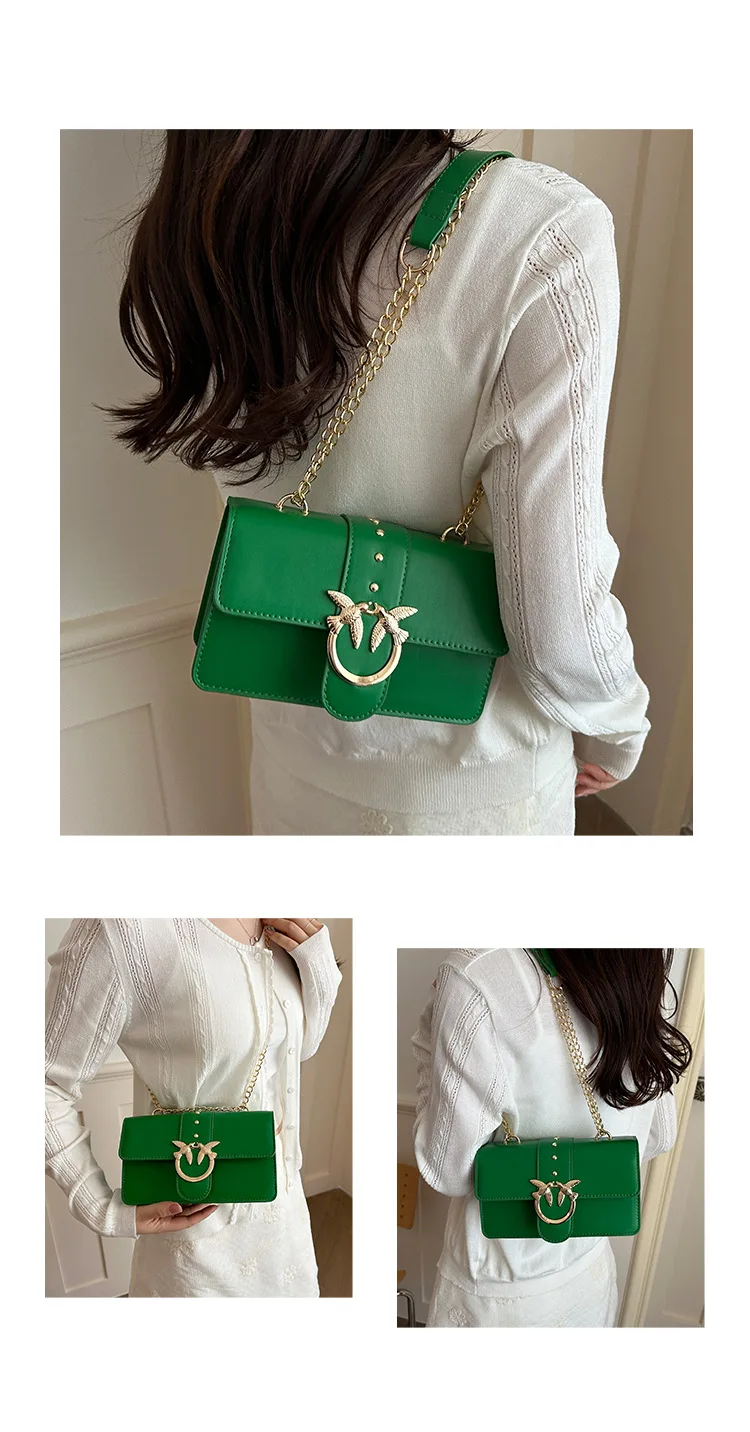 Internet Celebritynew Koreanische Umhängetasche mit Kettengurt, modische, vielseitige kleine quadratische Tasche für Damen – Detail 9