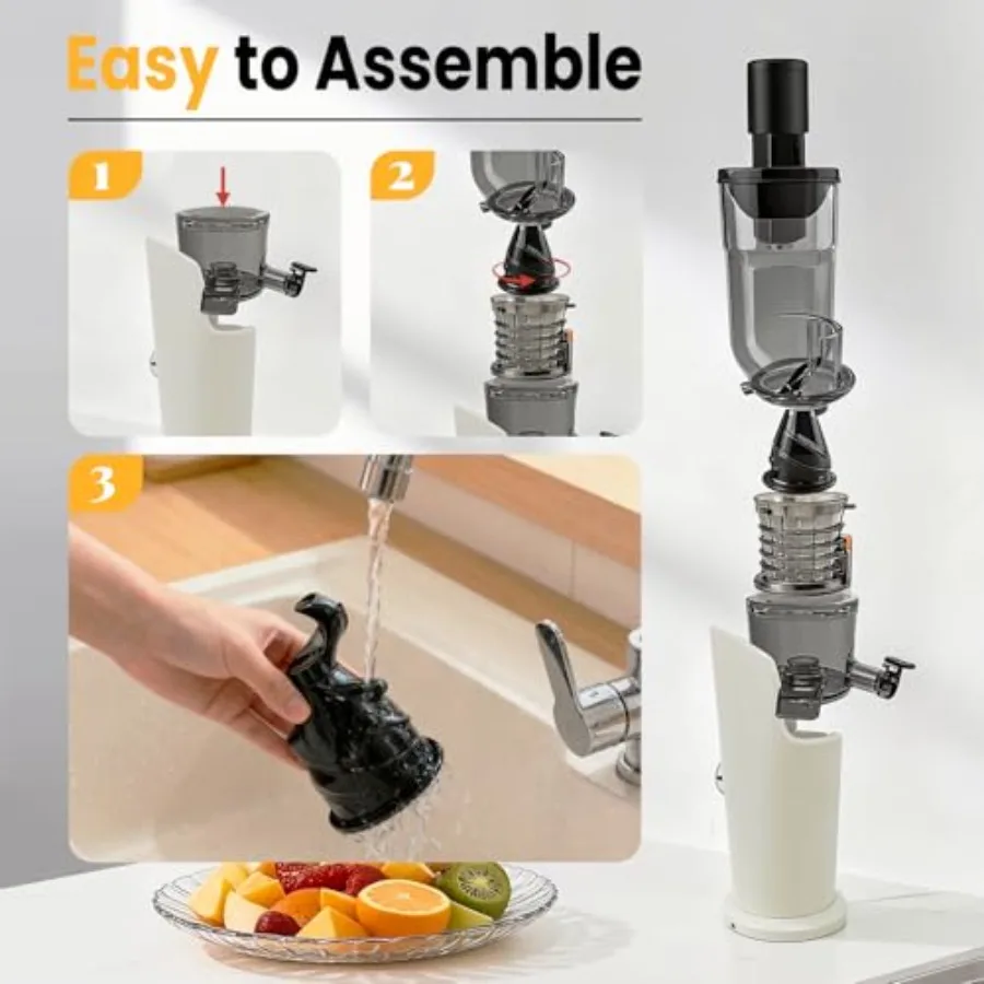 عصارة الضغط البارد 3.1 بوصة آلات العصير 150 واط مضغ عصارة بطيئة لعصير الخضار الطازجة والفواكه عصير عالي الإنتاجية Ex