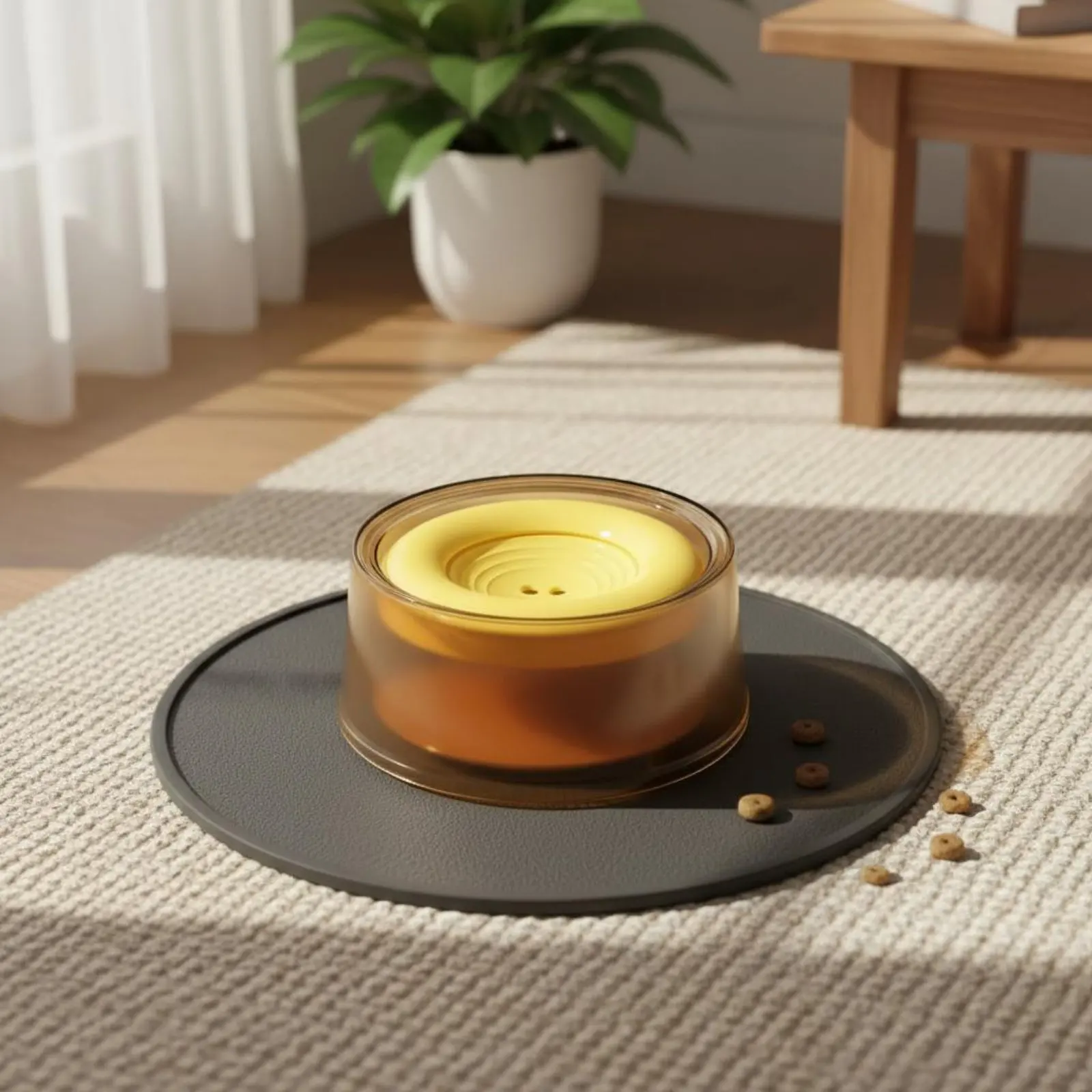 Floating Plate Water Bowl Non-Slip Base Floating Dog Bowl Large Capacity for Feeding