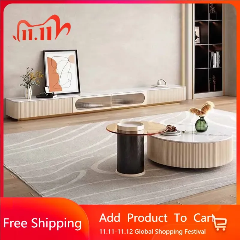 

Postmodern Waterproof Coffee Table Storage Unique Low Minimalist White Side Table Nordic Modern Korean Couchtisch Home Furniture