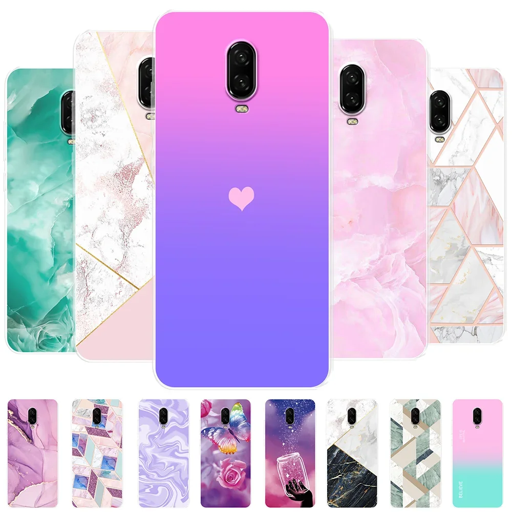 For OnePlus 6T Case Cover Transparent Soft Silicone Love Heart Fundas For OnePlus 6 Phone Case For OnePlus6 6T Bumper Coque