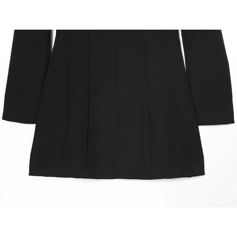 YENKYE European And American Style  Women New Fashionable Sexy Hollow Out Dress Long Sleeve Slim High Street Party Mini Dresses