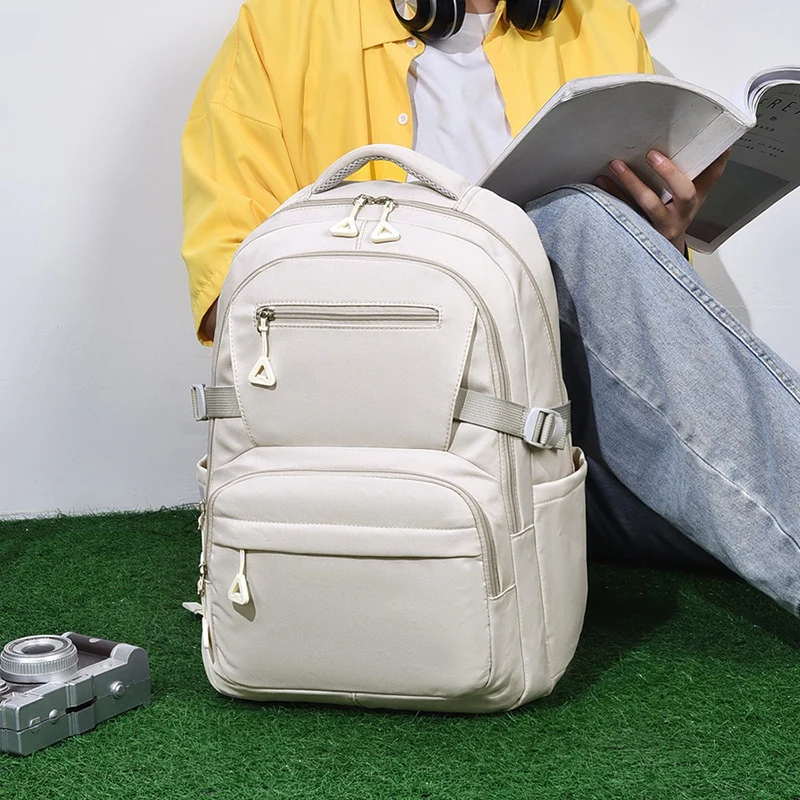 

Causal Travel Backpack Large Storage Communting Laptop Outing Hiking Bag Multi-pocket Portable Student Books Computer Schoolbag