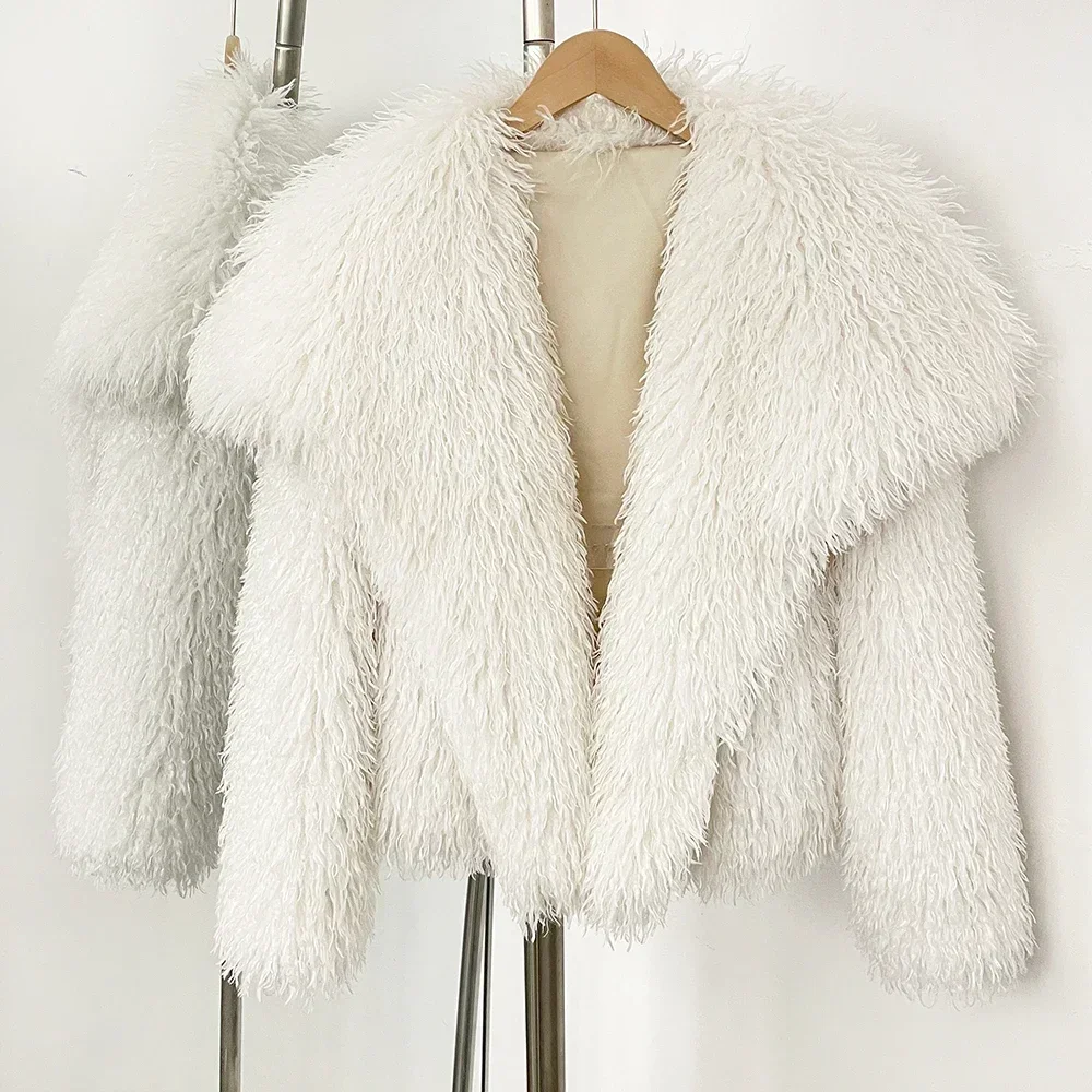 Fur Coat Eco-friendly Faux Fur Coats Novelties in Coats & Jackets High Quality Women's Clothing Fashion Winter Woman 2025 Luxury