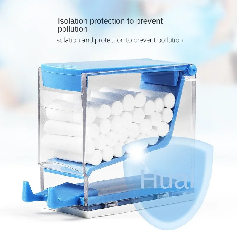 Dentist Cotton Roll Dispenser Holder Press Type Box With dental Disposable Cotton Rolls High Purity Cotton Rolls for Gums Set