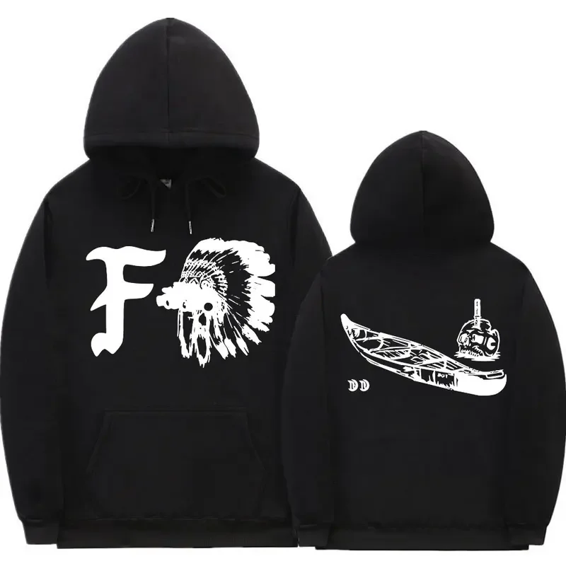 FOG Print Hoodie Forward Observations Group Gbrs Sweatshirt Men Retro Death Skeleton Clothes Forward Observations Group Hoodies