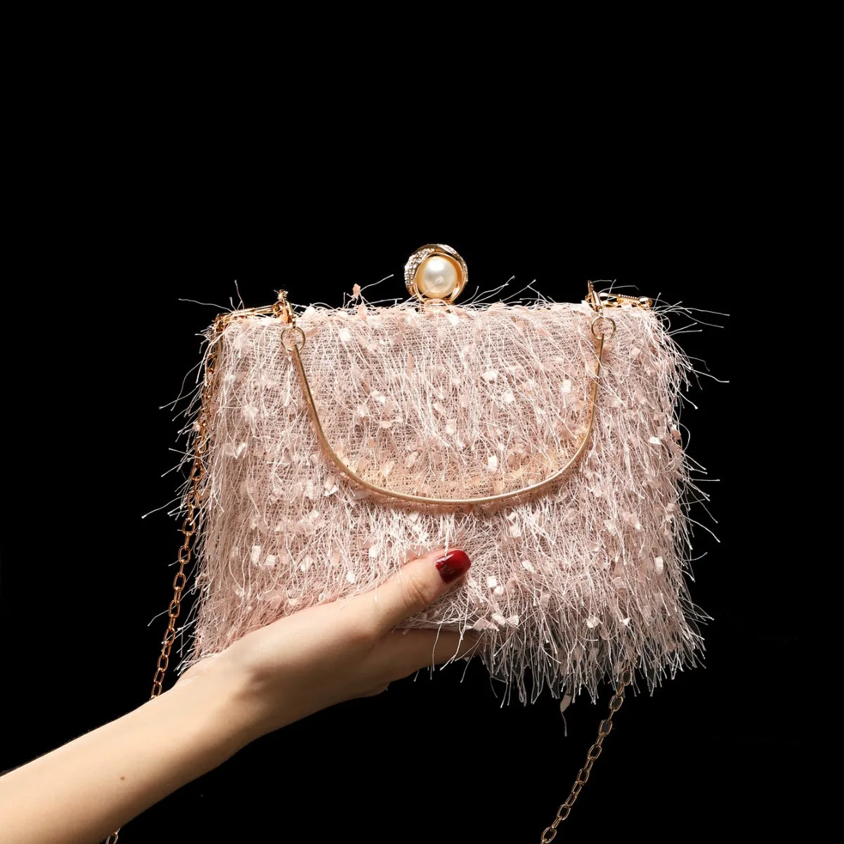 

Fashion Tassel Dinner Portable Banquet Bag Special Dress Handmade Designer Luxury Bags Woman Bolsos De Lujo Mujer Marcas Famosas