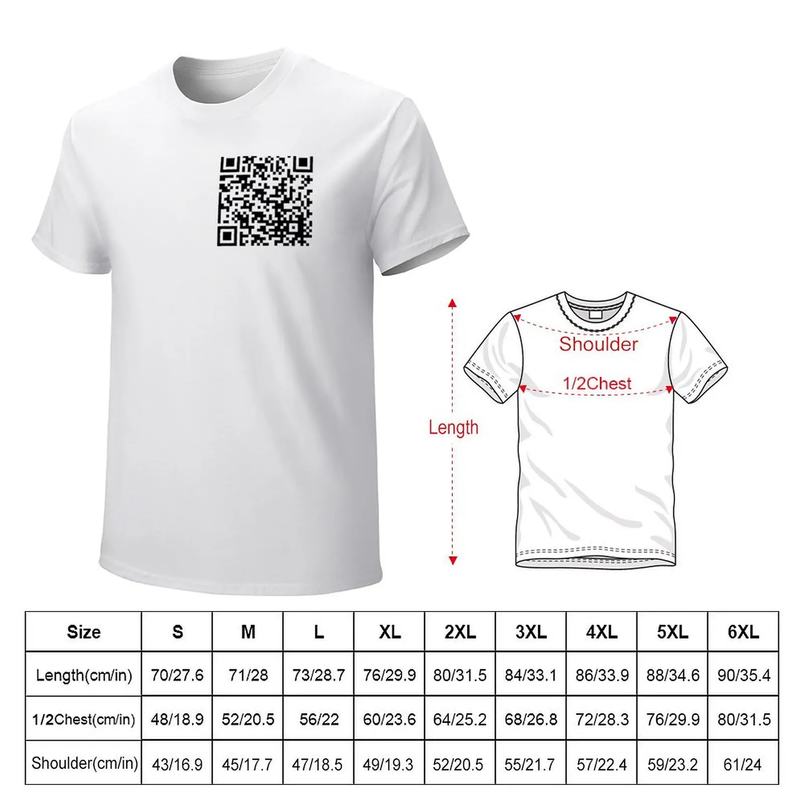 Rick Roll QR Code T-Shirt cute clothes boys animal print fruit of the loom mens t shirts