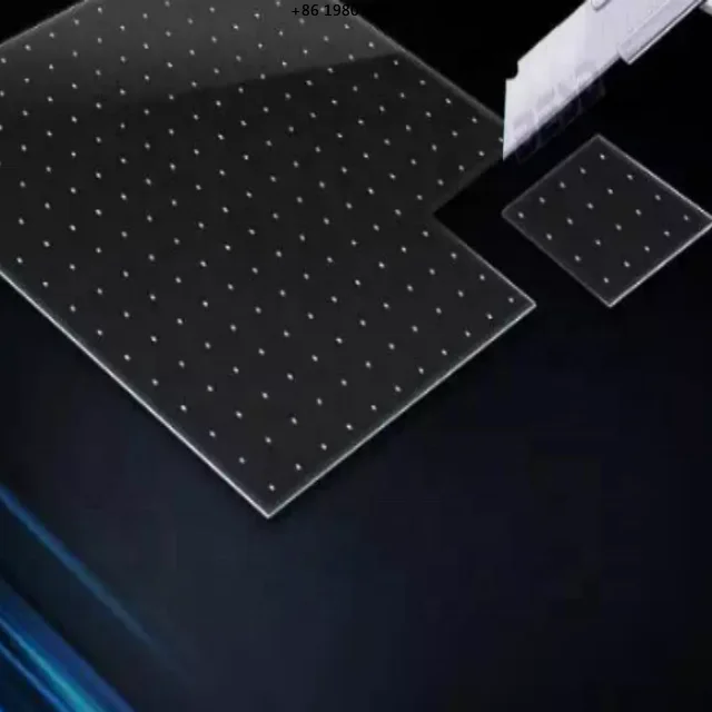 P6.25 Indoor Outdoor Transparent LED Film, Crystal Adhesive Glass Window Holographic Screen for Mall Advertising