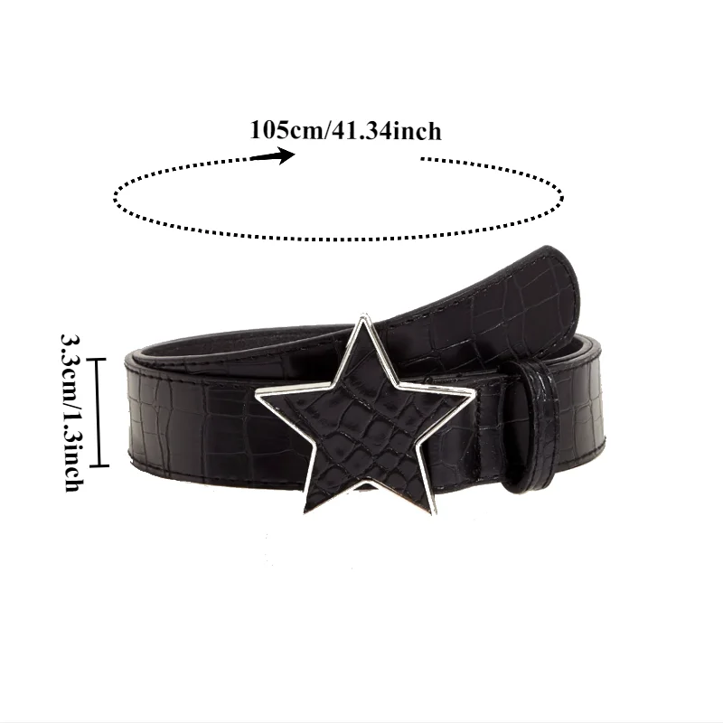 New Arrival Fashionable Trendy Unique Studded Women's Belt - Korean-Style High-End Youth Belt  Punk Snap-Button Casual Belts