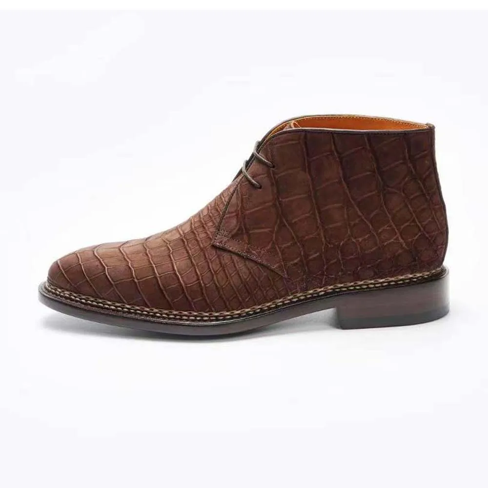 chue male crocodile boots Frosted men shoes