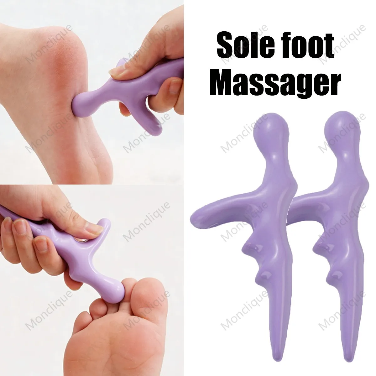 Foot Thumb Press Massager Manual Fascia Trigger Point Relax Legs Muscles Promotes Blood Circulation Portable Sole Foot Massager