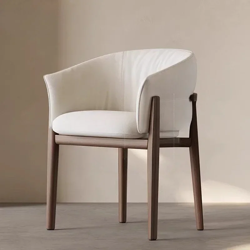 

Soft bag armchair 2025 new dining chair new Chinese sales office solid wood back chair