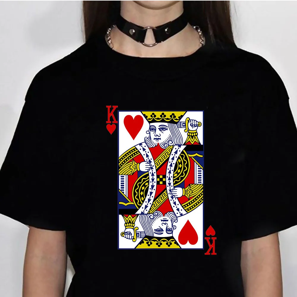 Playing Card Tee women funny t shirt girl comic harajuku manga clothes