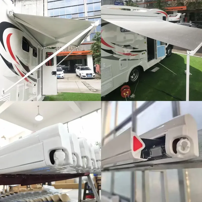for Electric Manual RV Awning Retractable Aluminum Box Camper RV Awning RV Exterior Accessories