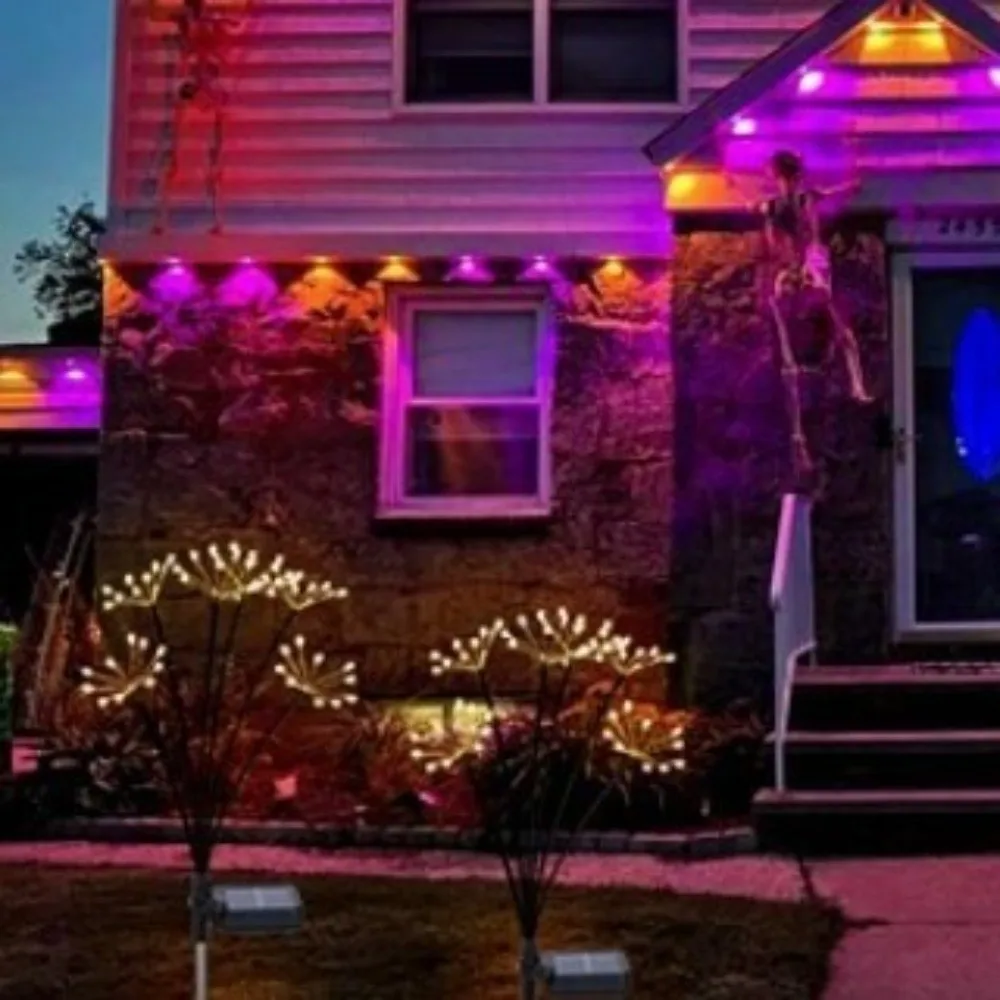 6/810 رؤساء ضوء الشمس 2 طرق تبديل النجوم المتألقة LED الأزهار الألعاب النارية مقاوم للماء الأرض شنت إضاءة المناظر الطبيعية #1