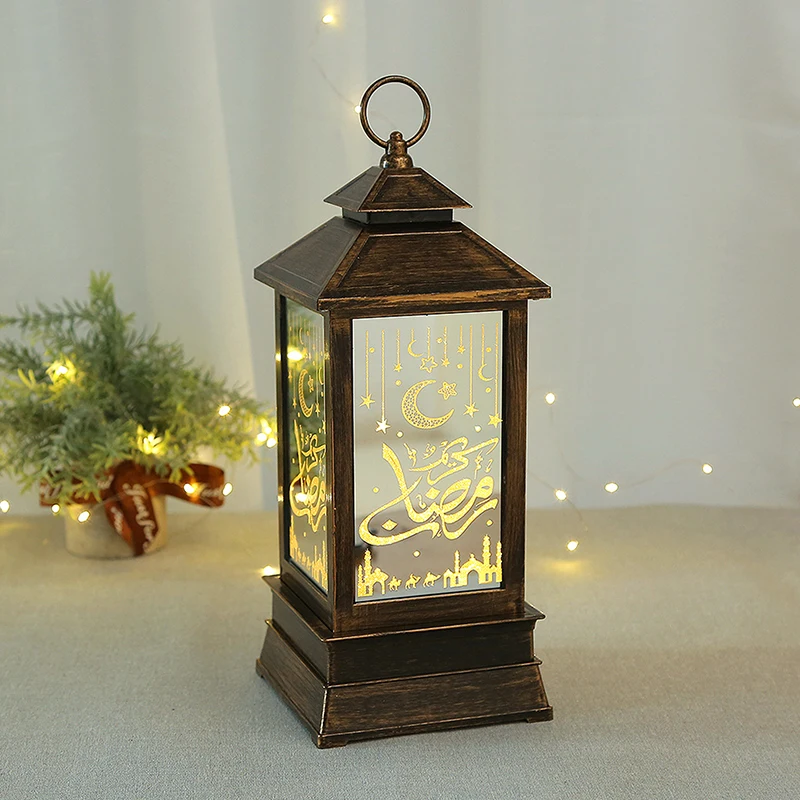 Lanterne LED musulmane Eid Mubarak, décoration pour la maison, Festival musulman islamique, fête du Ramadan Kareem, cadeaux pour la maison
