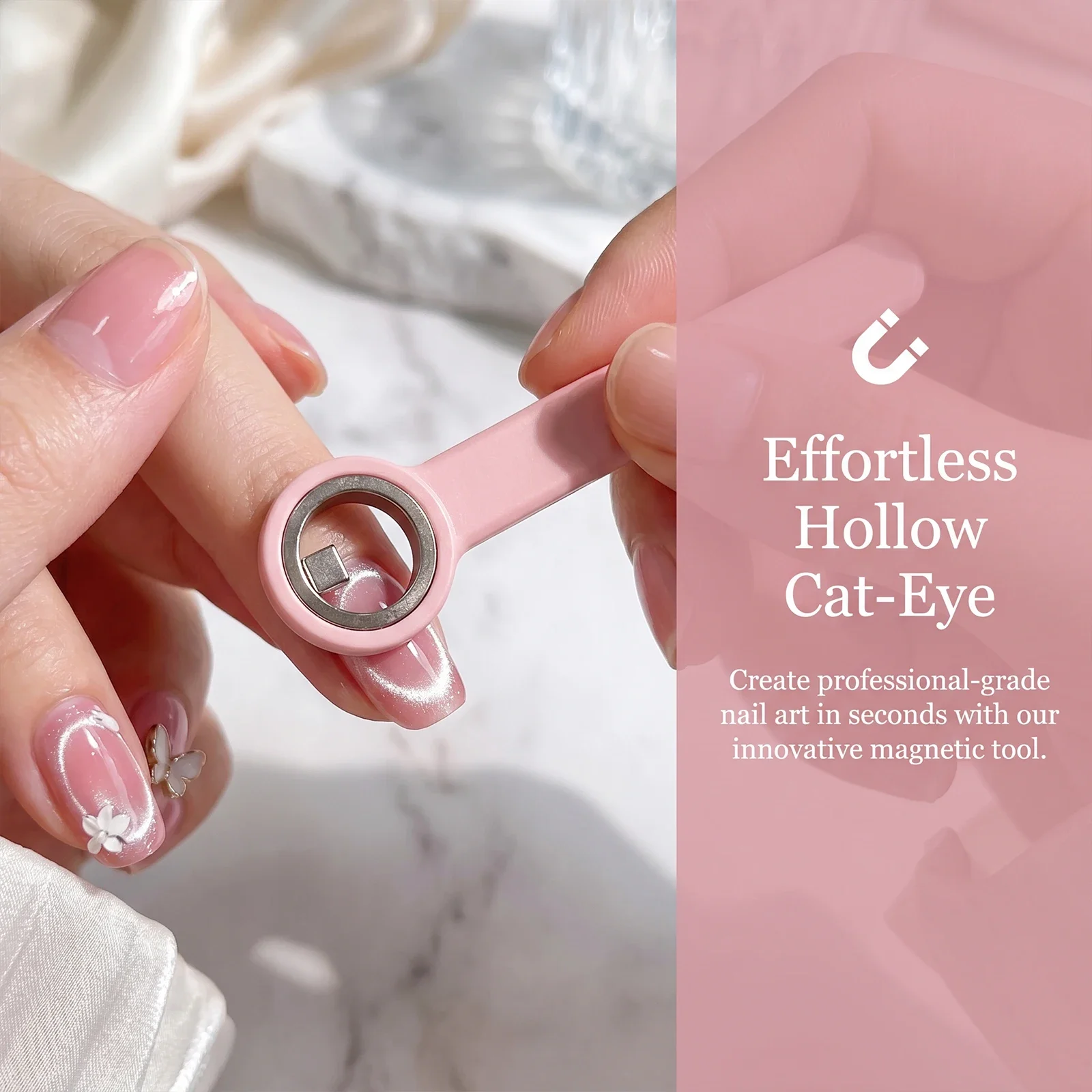 New Circular Ring Cat Eye Nail Magnet Stick with Handle Halo Effect Magnetic Tool for Magnetic Gel Polish DIY Manicure Art