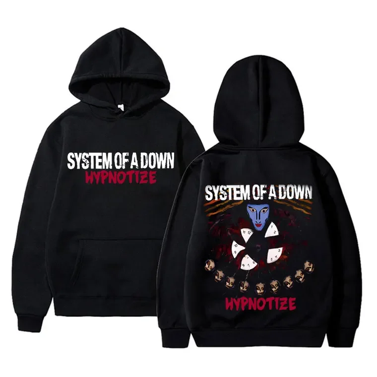 

Vintage Rock Band System of A Down Hypnotize Print Hoodie Men Alternative Metal Music Sweatshirt Mens Gothic Harajuku Streetwear