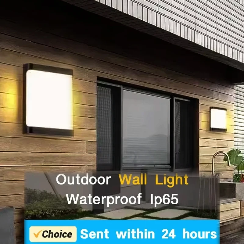 DAMIASMIL LED-Außenwandleuchte für den Garten, moderne wasserdichte IP65-Wandleuchte, Balkon, Eingangsbereich, Außenleuchte, Glanzbeleuchtung