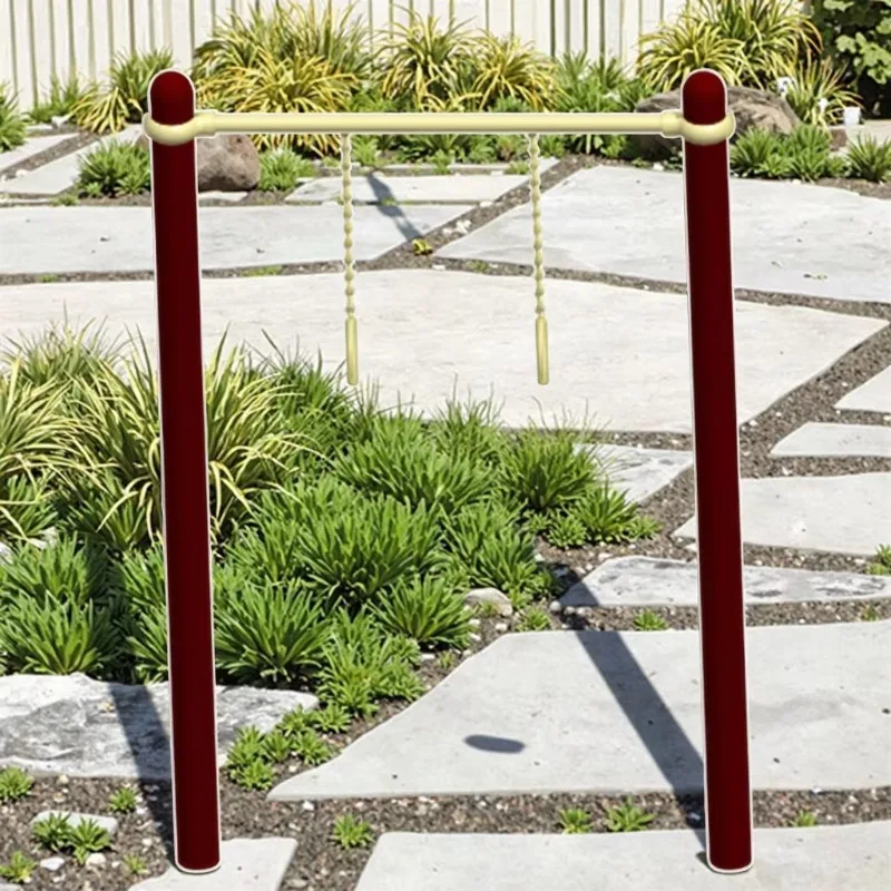 Customizable Steel Pull-Up Bar with Rings - Indoor & Outdoor Fitness Equipment for Home & Gym Exercise