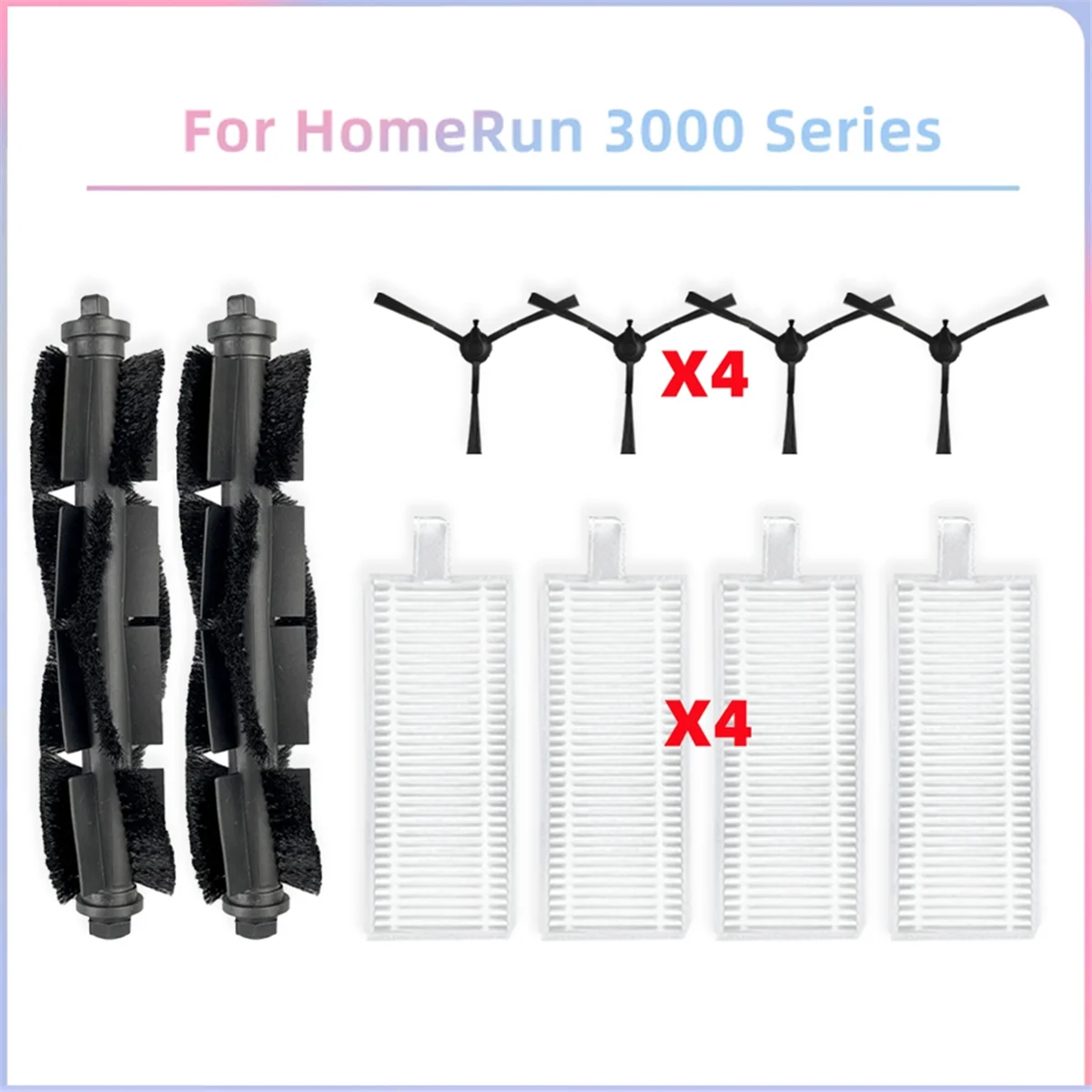 HomeRun 2000/3000 시리즈용 FZFZ, RV30/RV30 Plus / RV10/RV10 Plus 부품 메인 롤러 사이드 브러시 필터