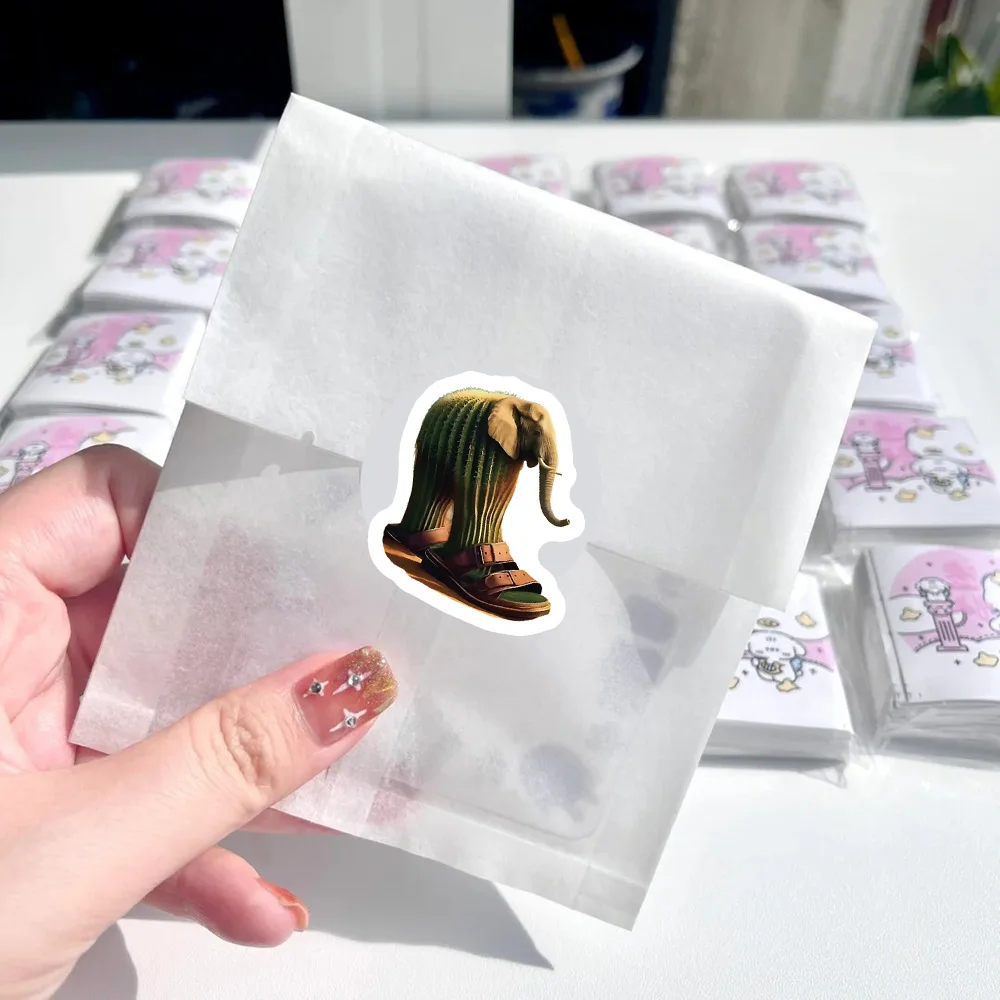 500pcs/Roll Abstract Animal Stickers Tung Tung Sahur Italian Brainrot Animals Sealing Decals DIY Luggage Phone Guitar Kid Toy