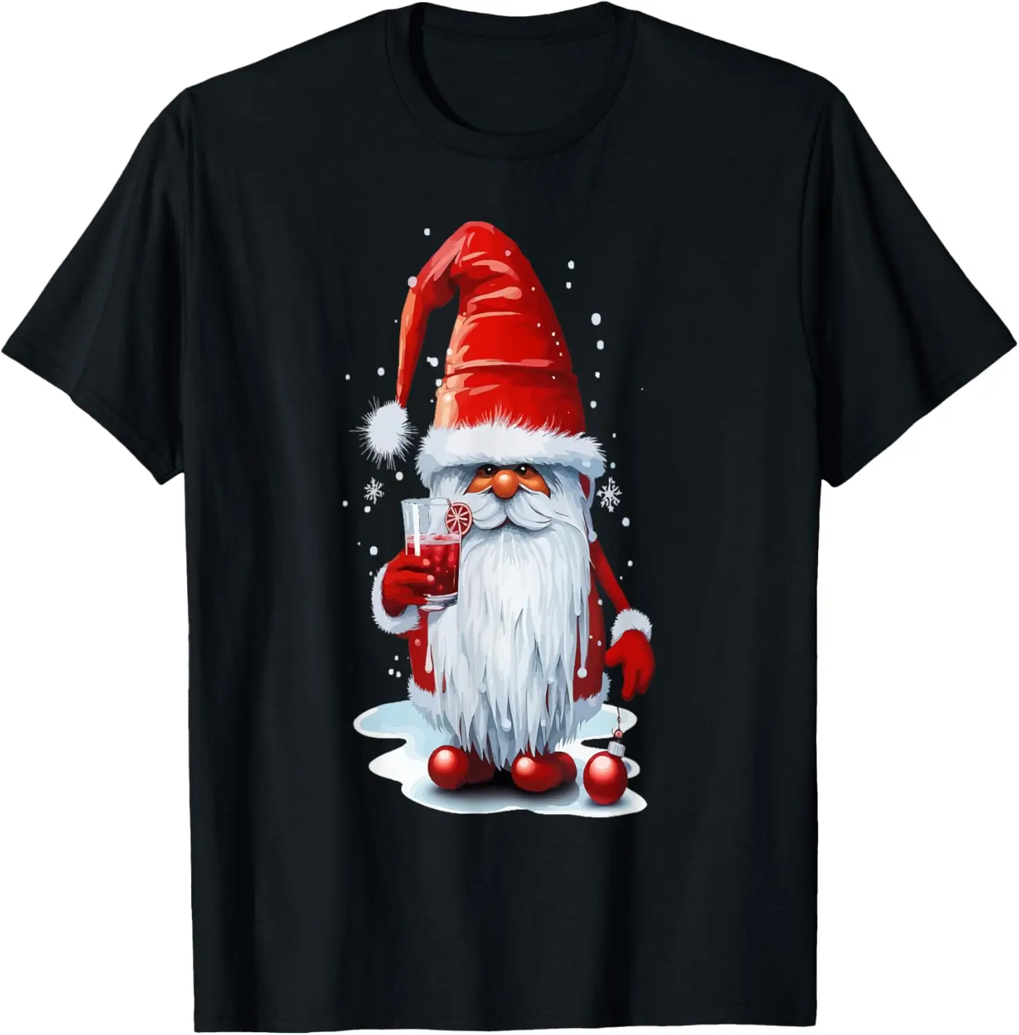 

Nordic Gnome Holding A Glass Of Pomegranate Juice T-Shirt