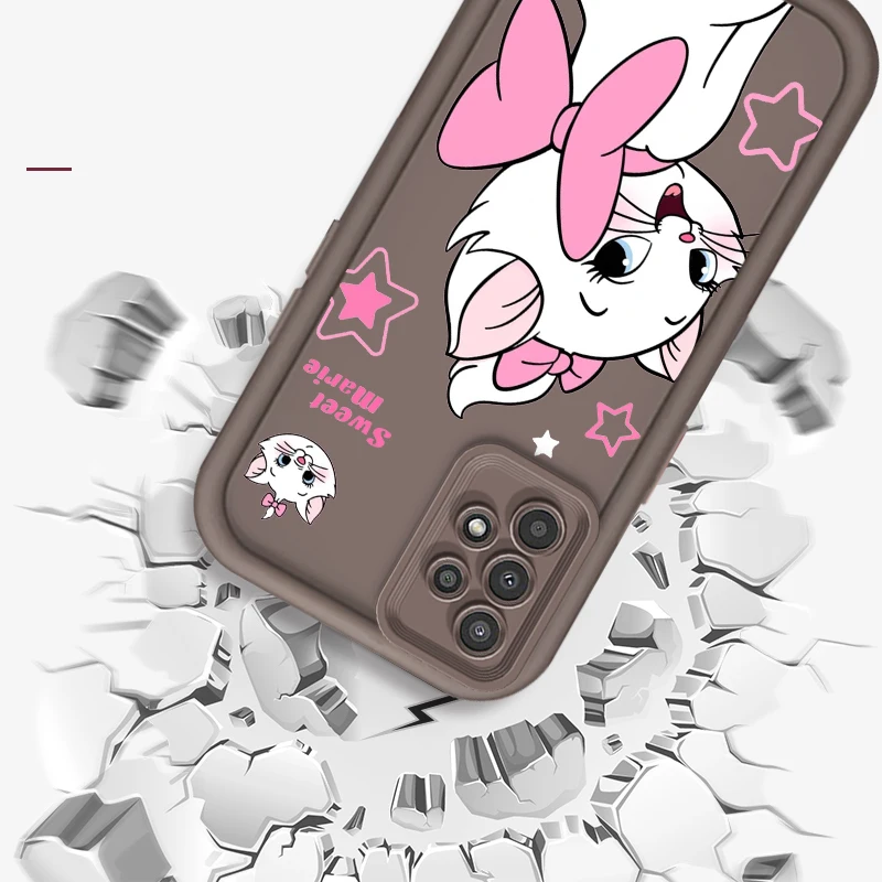 Disney Mary Cat Cartoon Cute For Samsung A73 A71 A54 A53 A52 A51 A33 A32 A21S A14 A13 A12 A03 A04 A05 5G Eye Ladder Cover image 4