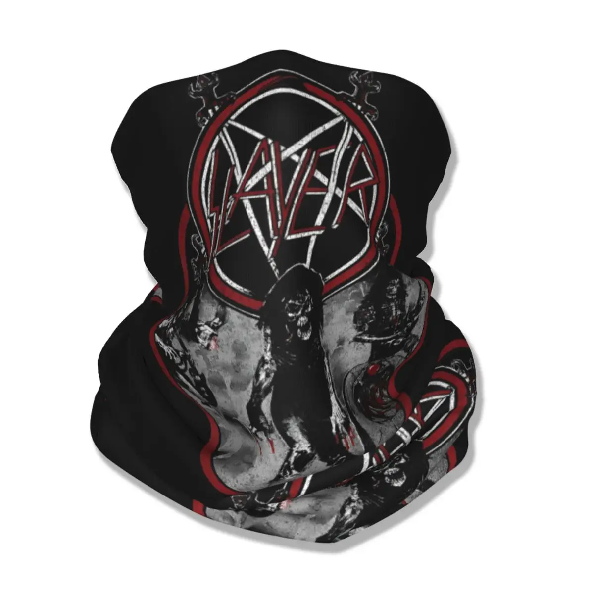 Slayer Live Undead Bandana Neck Gaiter Printed Heavy Metal Wrap Scarf Multi-use Cycling Scarf Hiking Unisex Adult Windproof