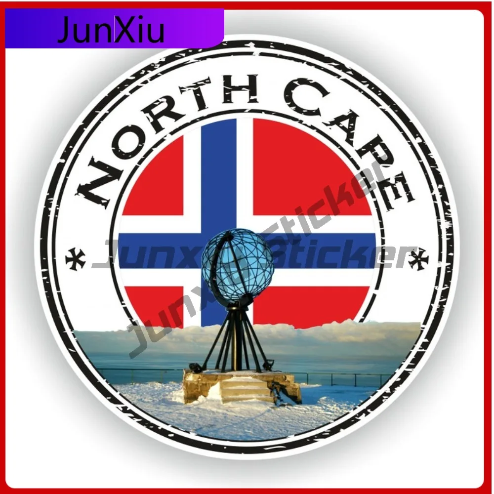 

North Cape Funny Car Fade Resistant Sticker Accessory Cute Car Boat Weatherproof Funny Beautiful Round Resistant Styling Trendy