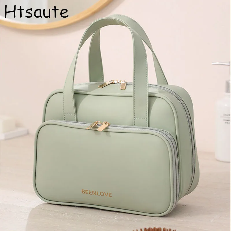 Travel Foldable Toiletry Cosmetic Case Men's Portable Dry and Wet Separation Wash Storage Pouch Handbag Women's Makeup Bags