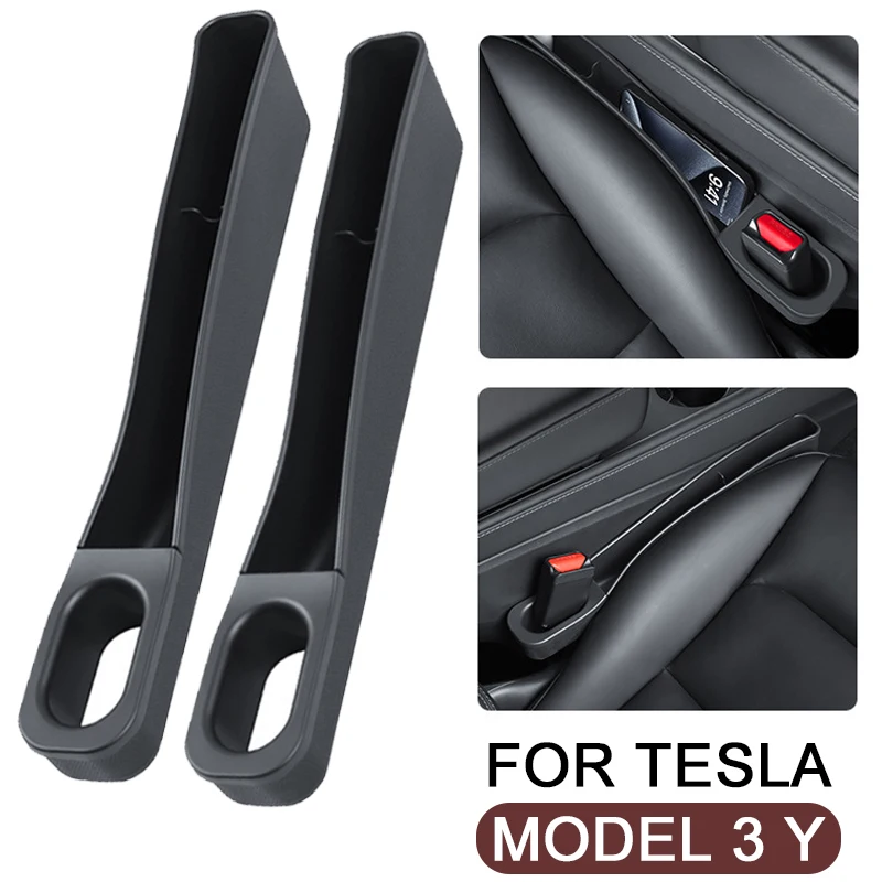 2 Stück Sitz lücke Aufbewahrung sbox für Tesla Modell 3 y Streifen Spalt Organizer Füller Tasche Multifunktions Brieftasche Schlüssel Karte Telefon halter