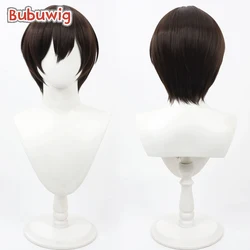 Bubuwig Synthetic Hair Fujioka Haruhi Cosplay Wigs Ouran High School Host Club Fujioka Haruhi 30cm Dark Brown Wig Heat Resistant