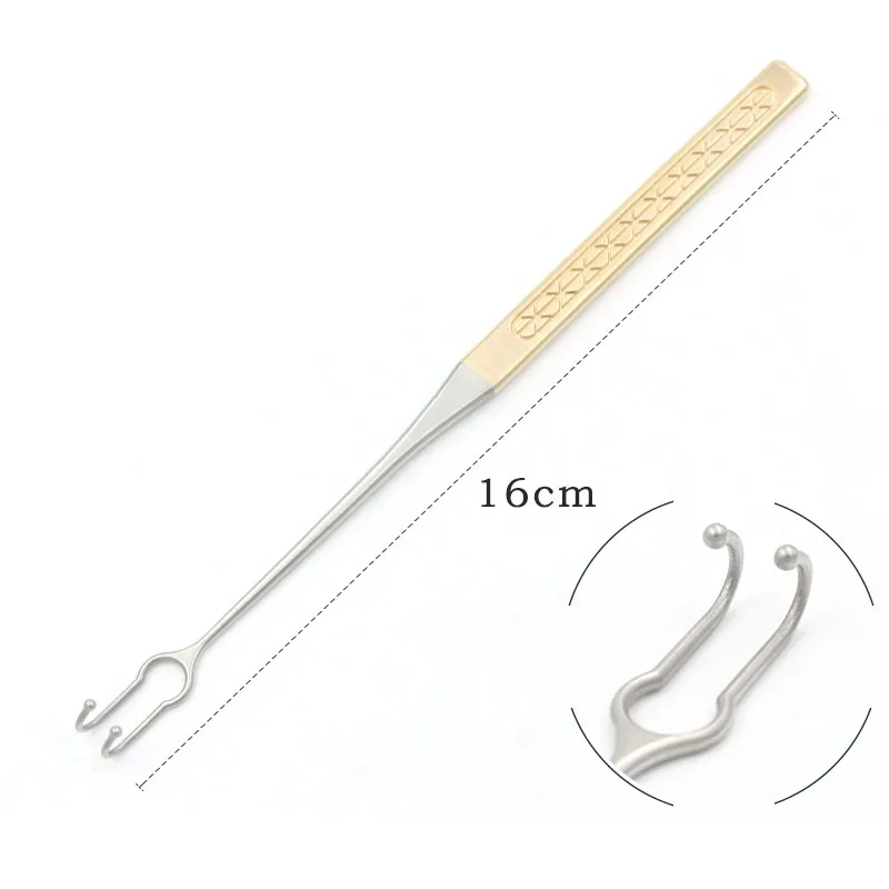 Cosmetic Double Eyelid Plastic Surgery Instruments Tools Titanium Alloy Stainless Steel Eyelid Hooks Rake Type Eye Bag Hooks