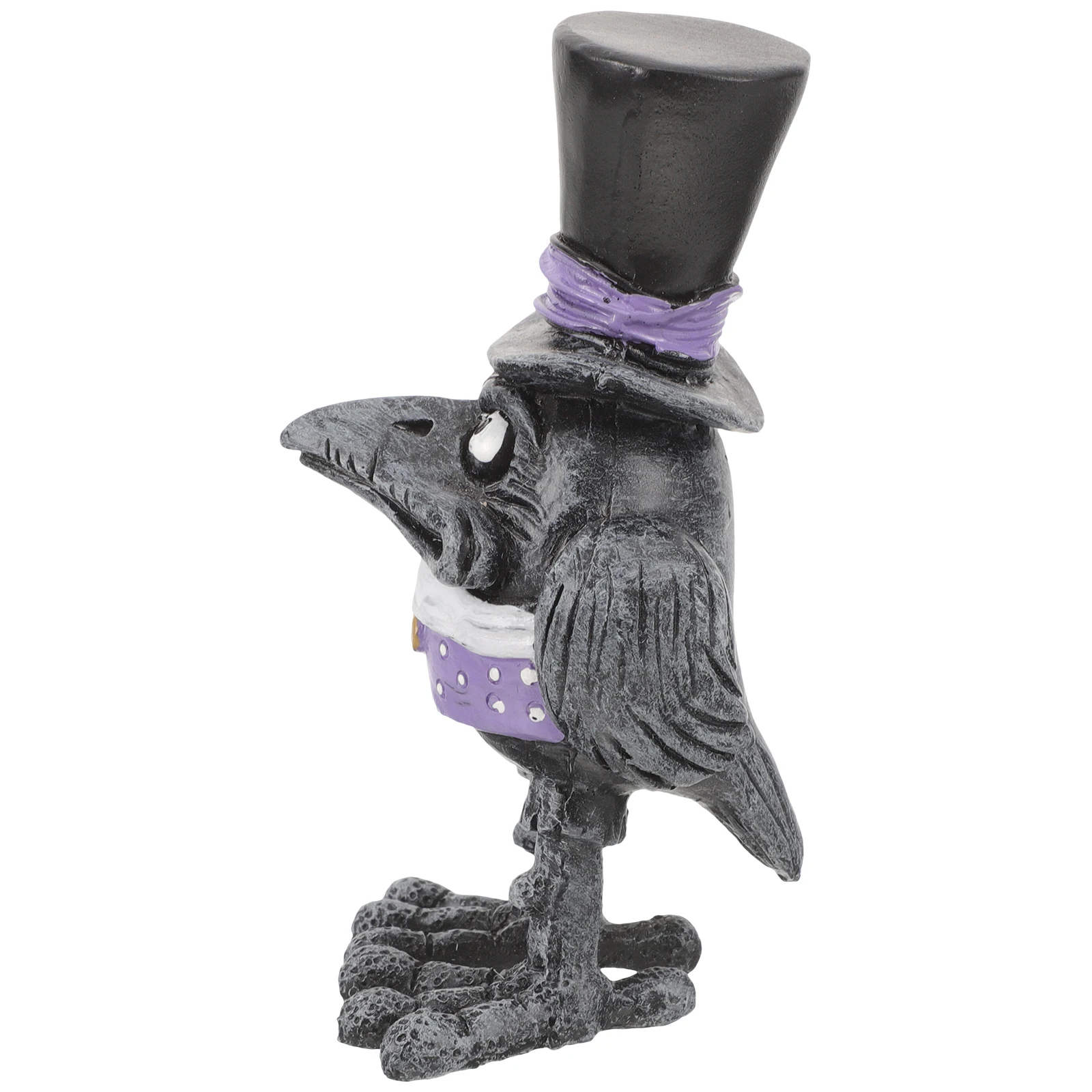 

1 Halloween Crow Statue Resin Decor Scary Props Purple 1 Pc Party Haunted House Cartoon Photo Prank Accessories DIY