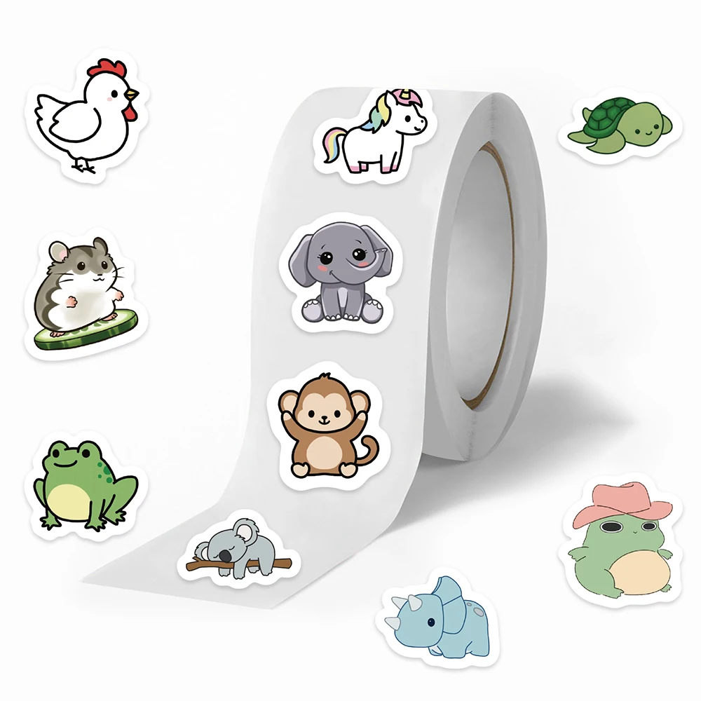 500 Stück Cartoon-Aufkleber mit niedlichen Tieren, Affe, Frosch, für Telefon, Laptop, Notebook, Skateboard, Gitarre, DIY, ästhetische Aufkleber