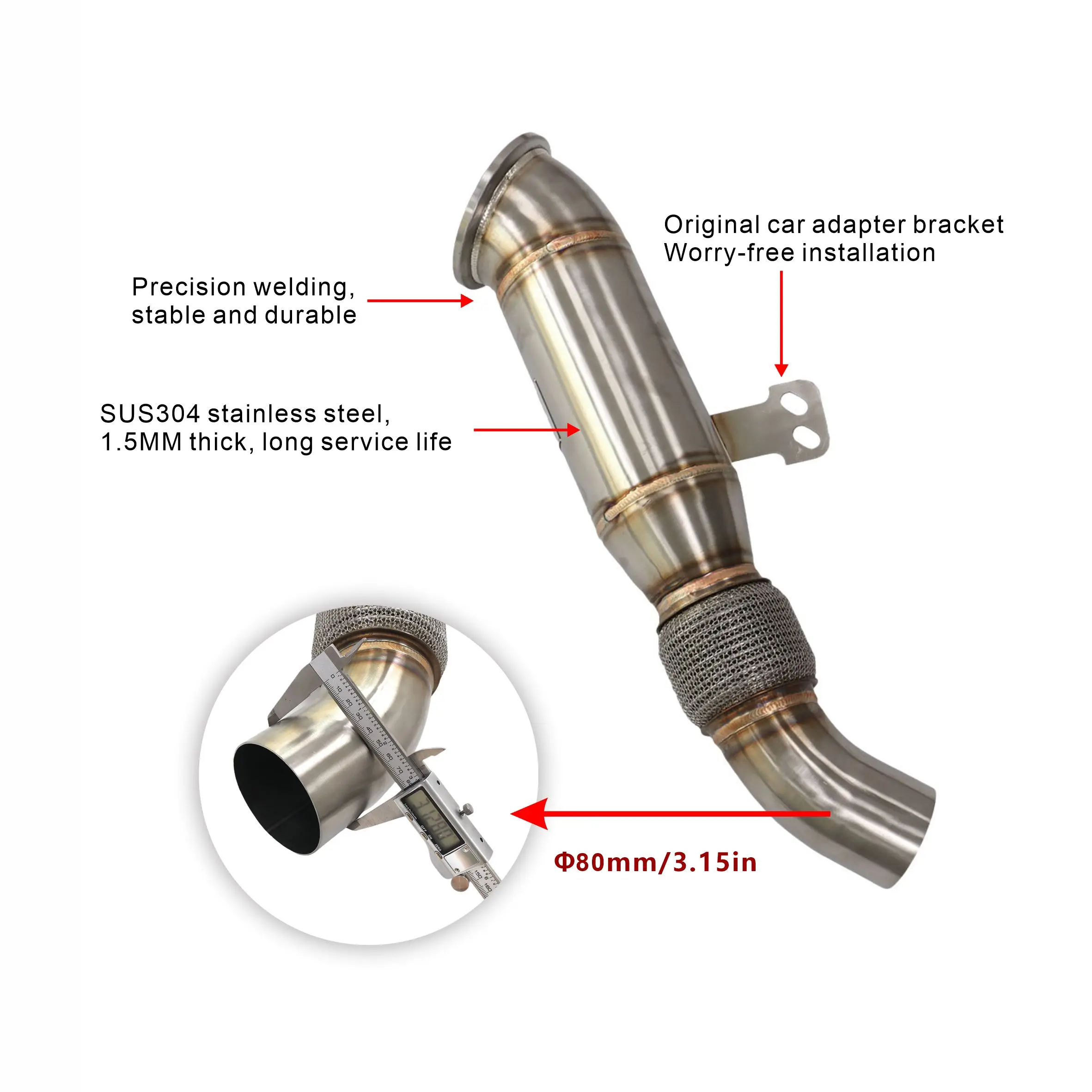 

【Hot sale recommendation】for BMW M240i G42 M340i G20 M440i 540i G30 640i 730i G11 740i G12 840i G14 B58 downpipe