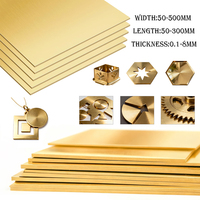 1pcs Brass Sheet Metal 0.1-8mm Thickness, CNC Model Making Plate for DIY Craft Construction, Custom Size Cutting