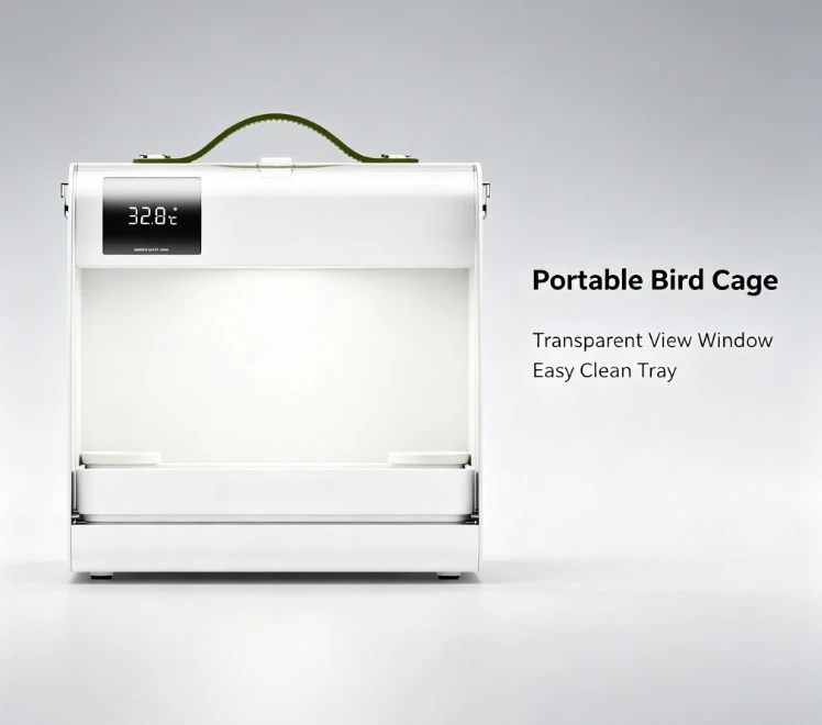 Portable Parrot Incubator Temperature Control Breathable Handheld Bird Cage Smart Thermostatic Parrot House Bird Habitat Hideout